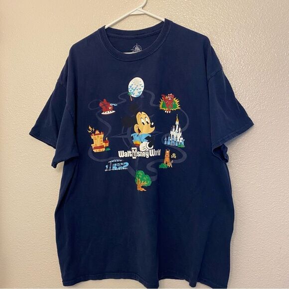 Disney Parks Walt Disney World navy blue mickey Compass T-Shirt plus size XXL - Picture 1 of 7